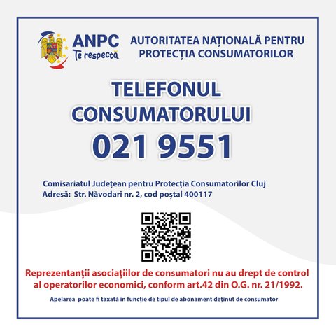 Placheta ANPC · Telefonul consumatorului